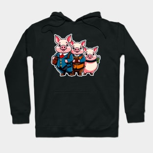 Happy piglets are adventurous Hoodie